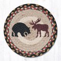 Capitol Importing Co 10 x 10 in Bear  Moose Printed Round Swatch 80043BM